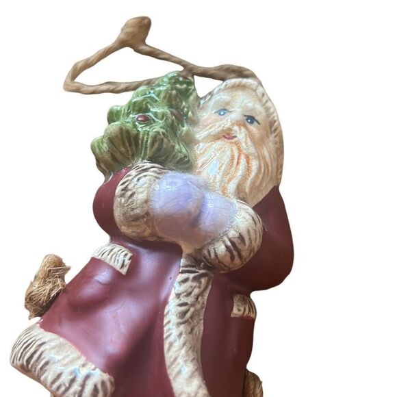 Vintage‎ Christmas Tree Ornament ceramic Santa - Picture 3 of 6